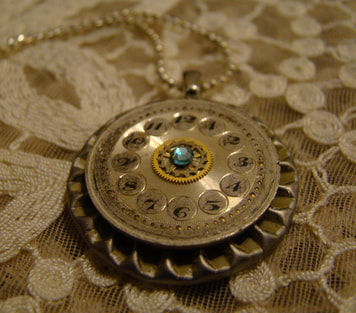 vintage telephone dial watch pendant